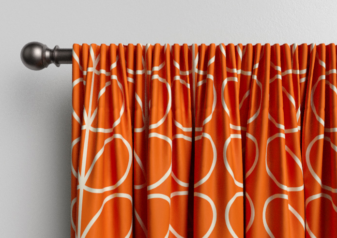 Orla Kiely Jumbo Linear Stem, Persimmon - Made to Measure Curtains - Image 9